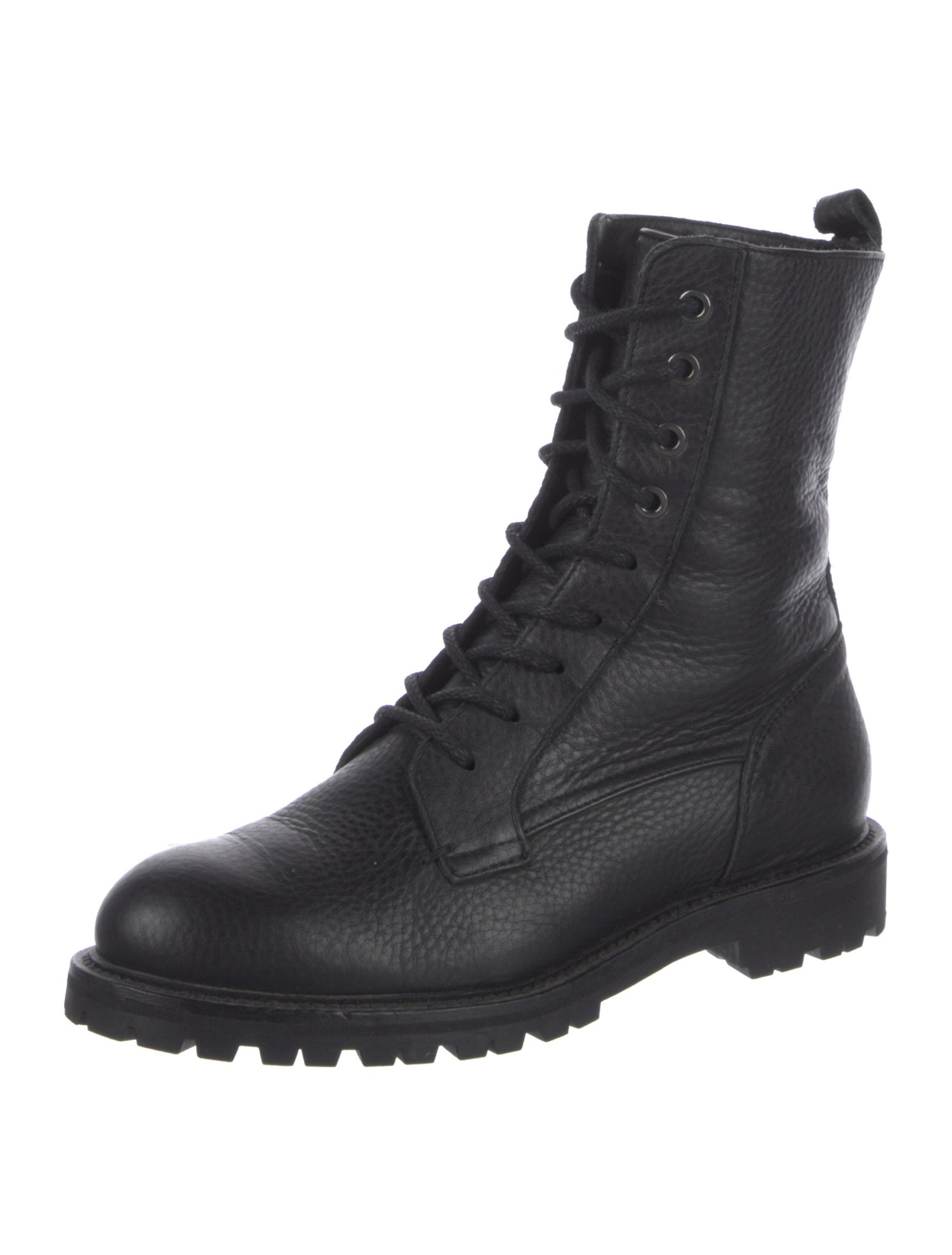 Max Mara Leather Combat Boots