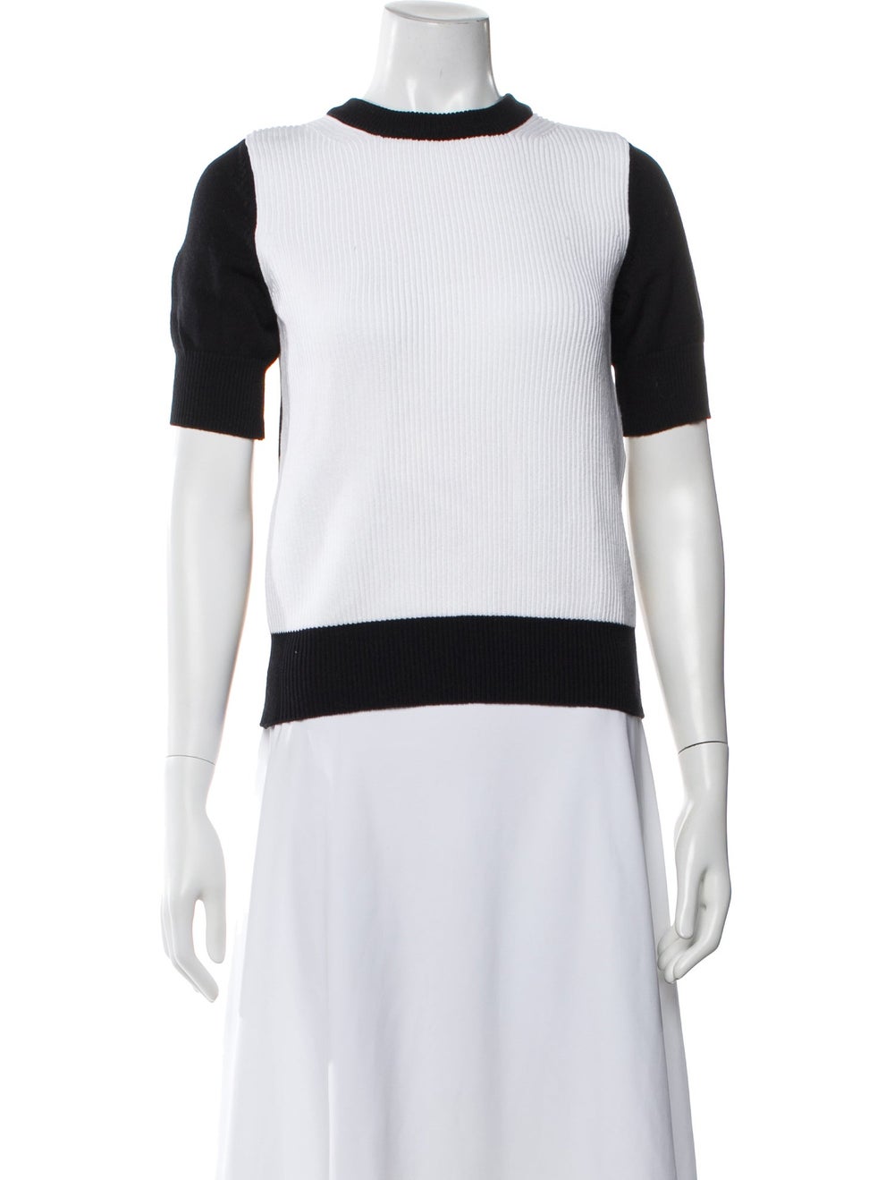 Max Mara Colorblock Pattern Crew Neck Sweater - image 1