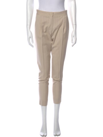 Pre-owned Max Mara Virgin Wool Skinny Leg Pants In Neutral