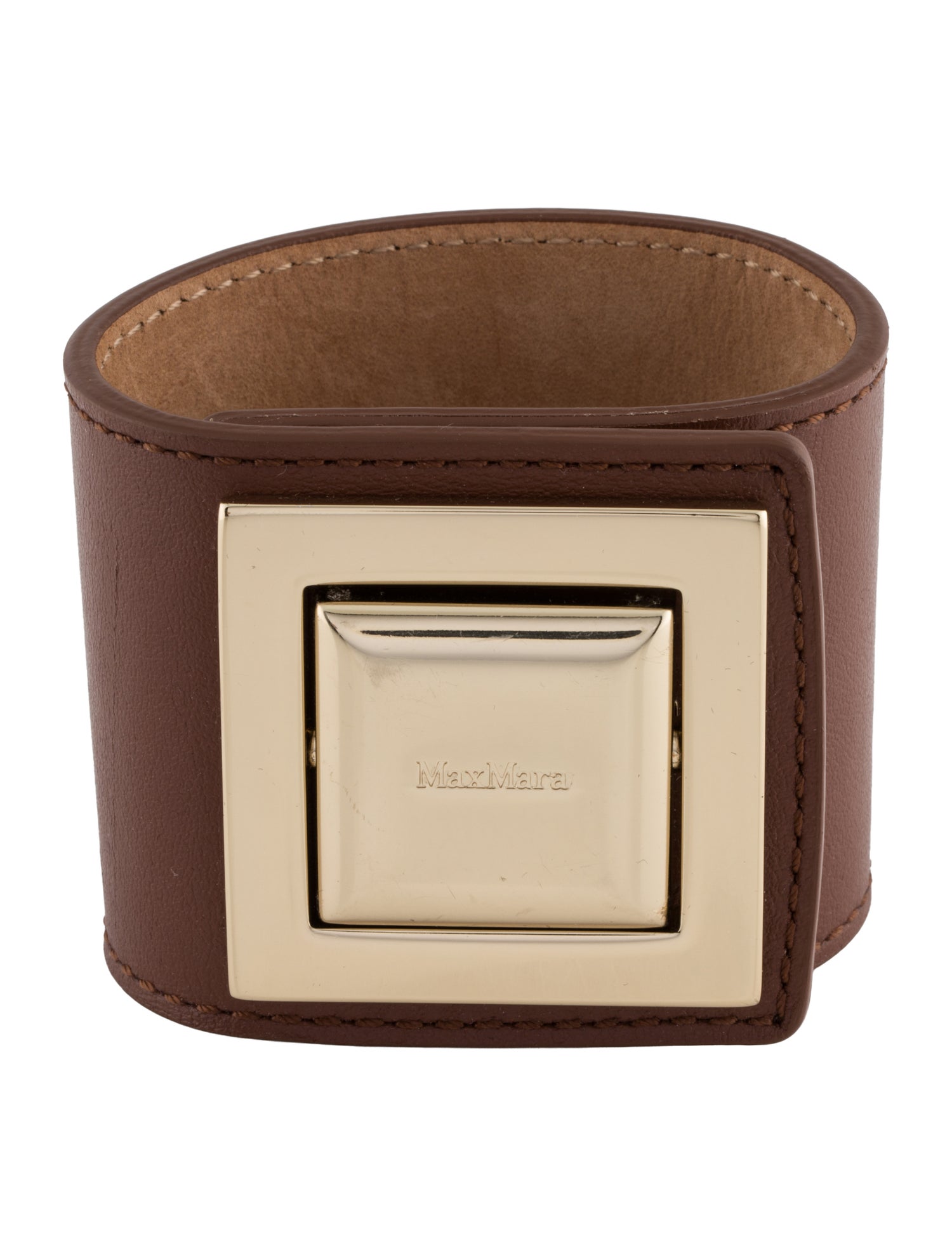 Max Mara Leather Wrap Bracelet