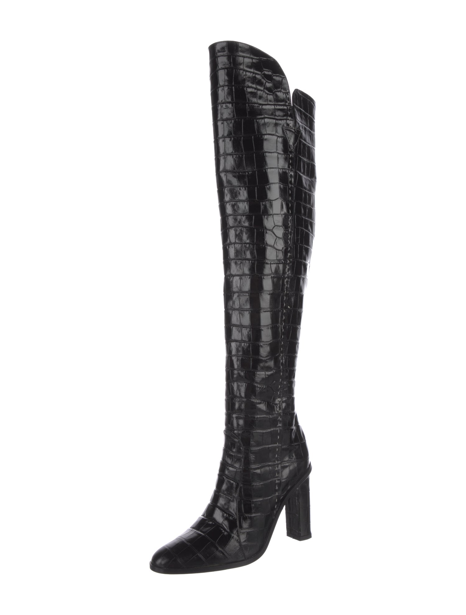 Max Mara Embossed Leather Boots