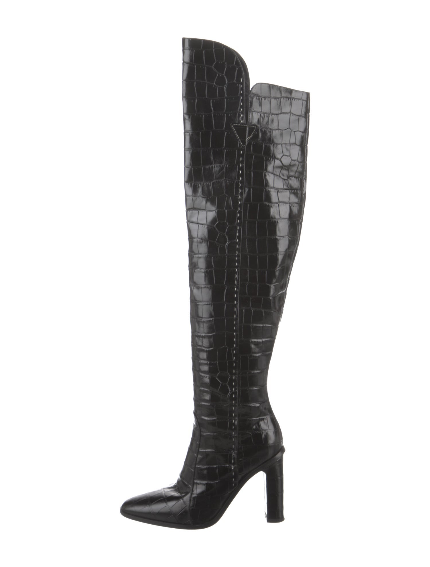 Max Mara Embossed Leather Boots