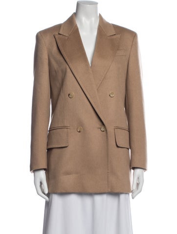 Pre-owned Max Mara Camel Leather Blazer In Neutral