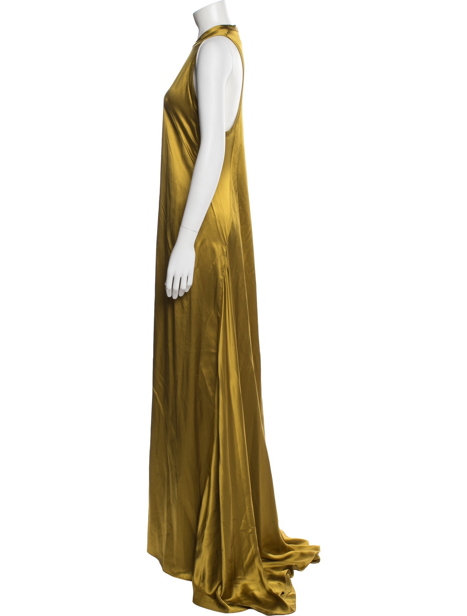 max mara gold dress Silk Long w/ Tags - Yellow Dresses, Clothing - MMA192554 gardenwedding