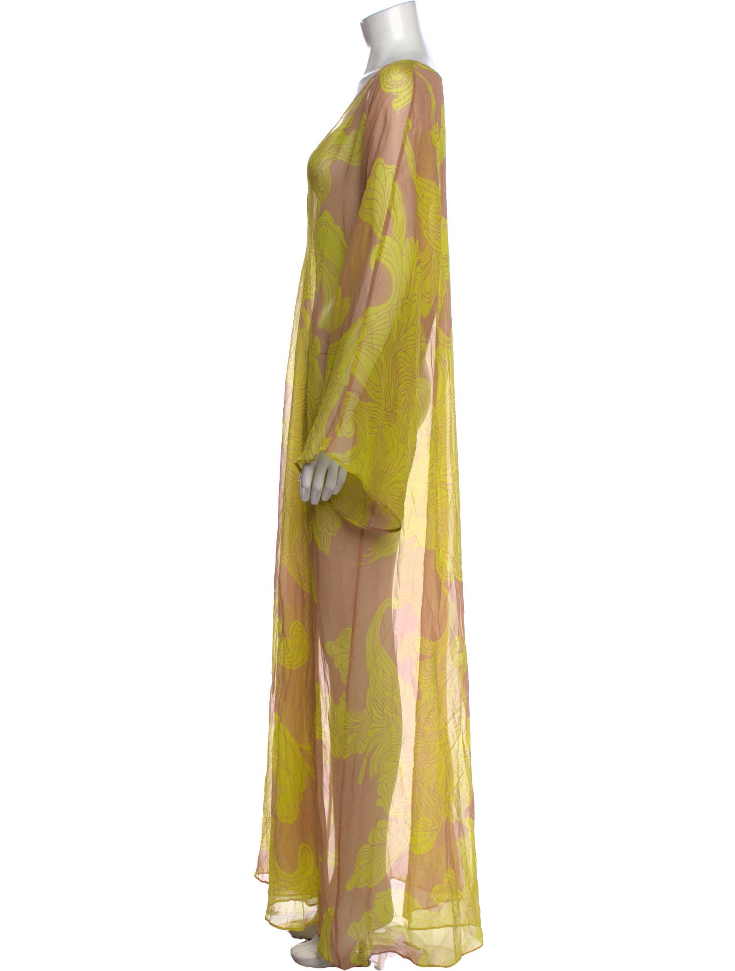 Max Mara Studio Floral Print Long Dress