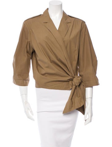 MaxMara Wrap Notch-Lapel Jacket