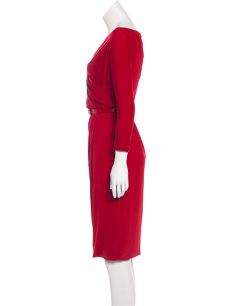 Max Mara MaxMara Belted Long Sleeve Dress