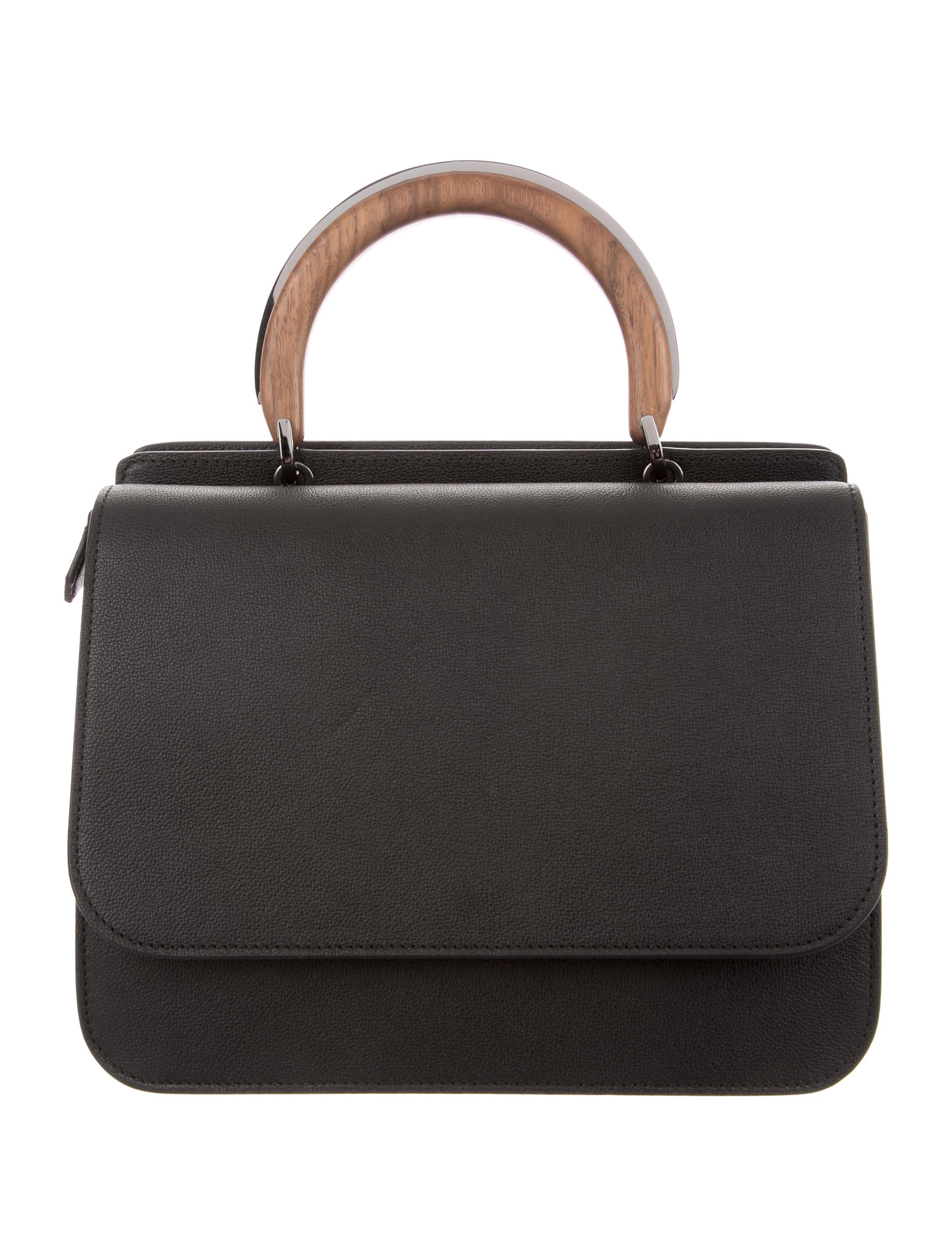 Max Mara MaxMara New Venezia Wooden Handle Bag - Black Satchels