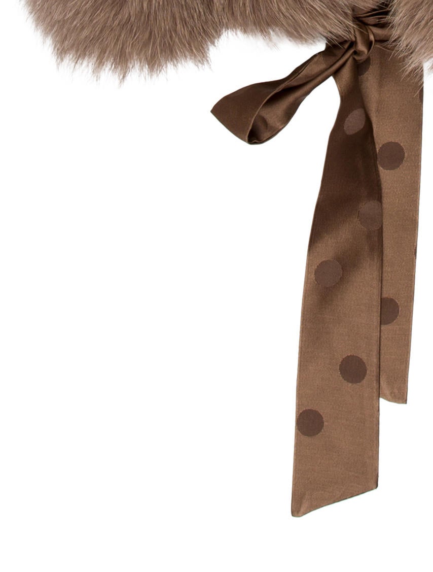 新品　マックスマーラ　フォックス　ファー　スヌード Max Mara 'S MaxMara Fox Fur Wrap Collar - Brown Scarves and Shawls