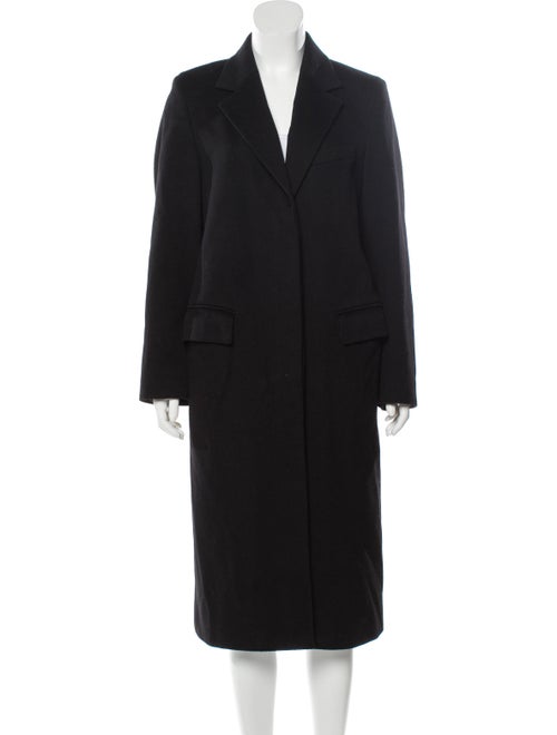 Max Mara Virgin Wool Long Coat Black