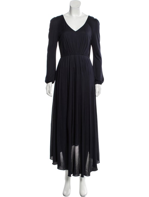Max Mara Long Sleeve Maxi Dress blue