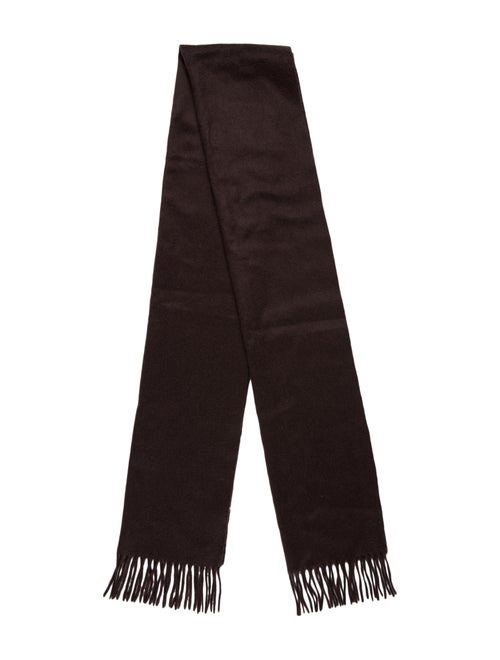 Max Mara Camel Hair Fringe Scarf Brown