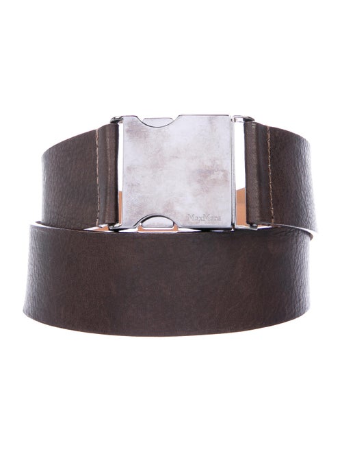 Max Mara Leather Hip Belt Brown