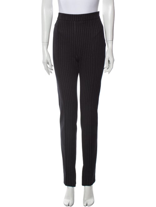 Max Mara Striped Skinny Leg Pants Blue