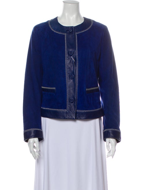 Max Mara Suede Jacket Blue
