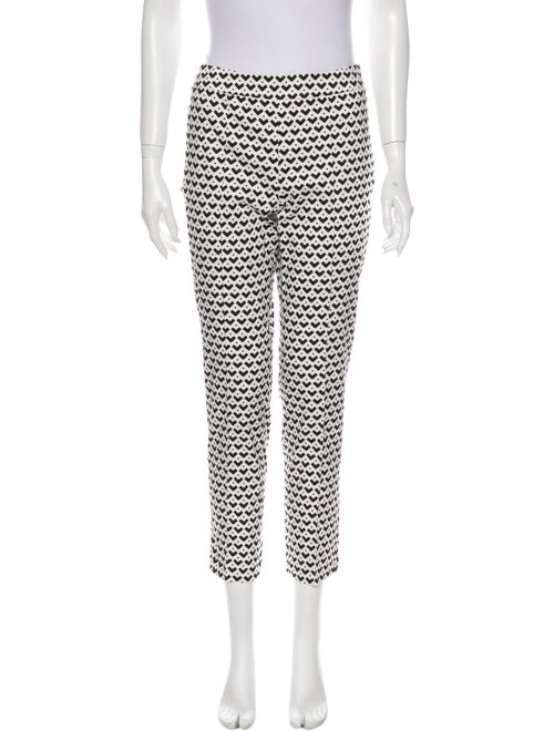 Max Mara Printed Straight Leg Pants Black