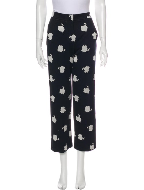Max Mara Printed Wide Leg Pants Blue