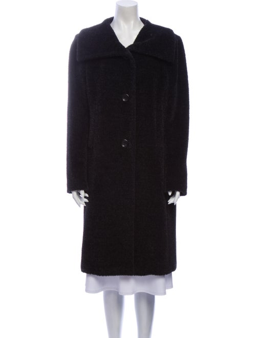 Max Mara Alpaca Faux Fur Coat Black