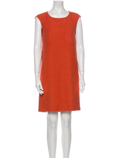 Max Mara Scoop Neck Mini Dress Orange