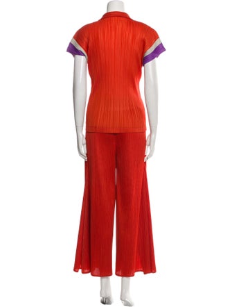 Masaki Matsuka Printed Pleated Accents Pant Set