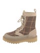 Diemme Houndstooth Print Hiking Boots