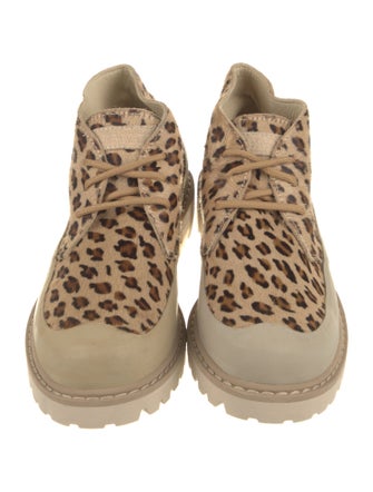 Diemme Ponyhair Printed Lace-Up Boots