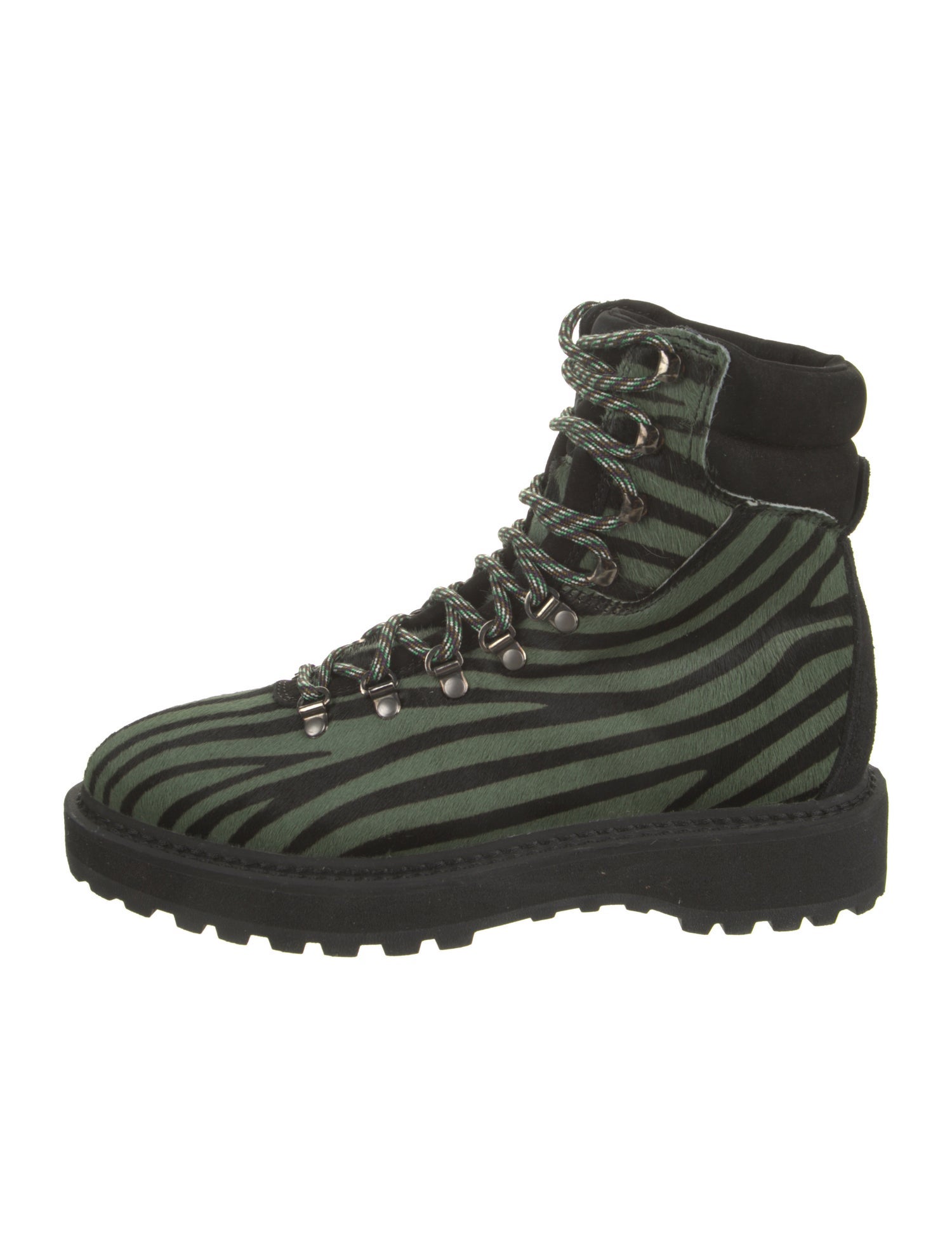 Diemme Ponyhair Striped Hiking Boots