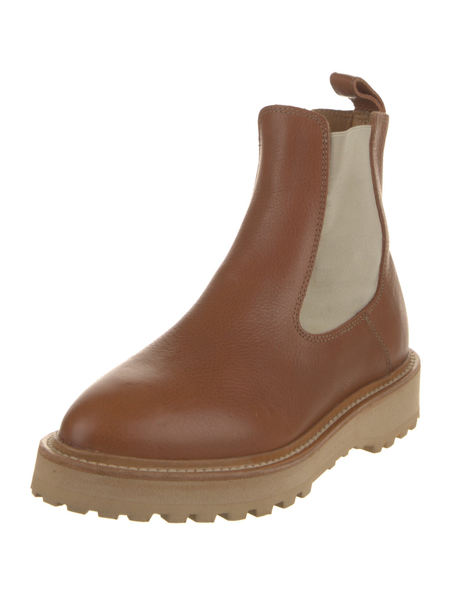 Diemme Leather Colorblock Pattern Chelsea Boots