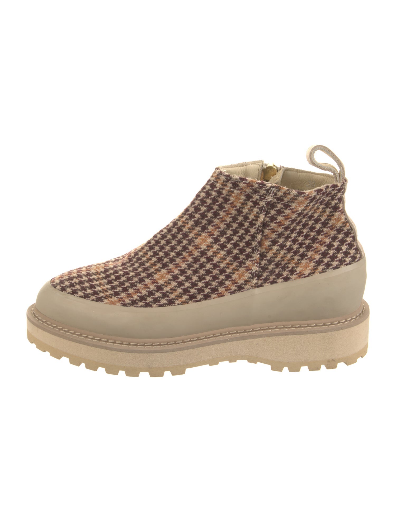 Diemme Canvas Houndstooth Print Boots