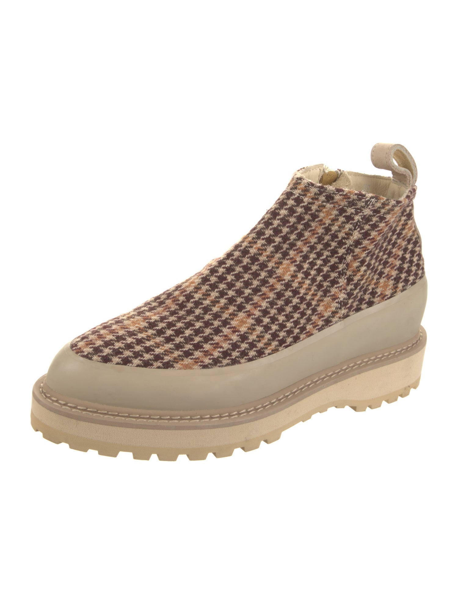 Diemme Canvas Houndstooth Print Boots