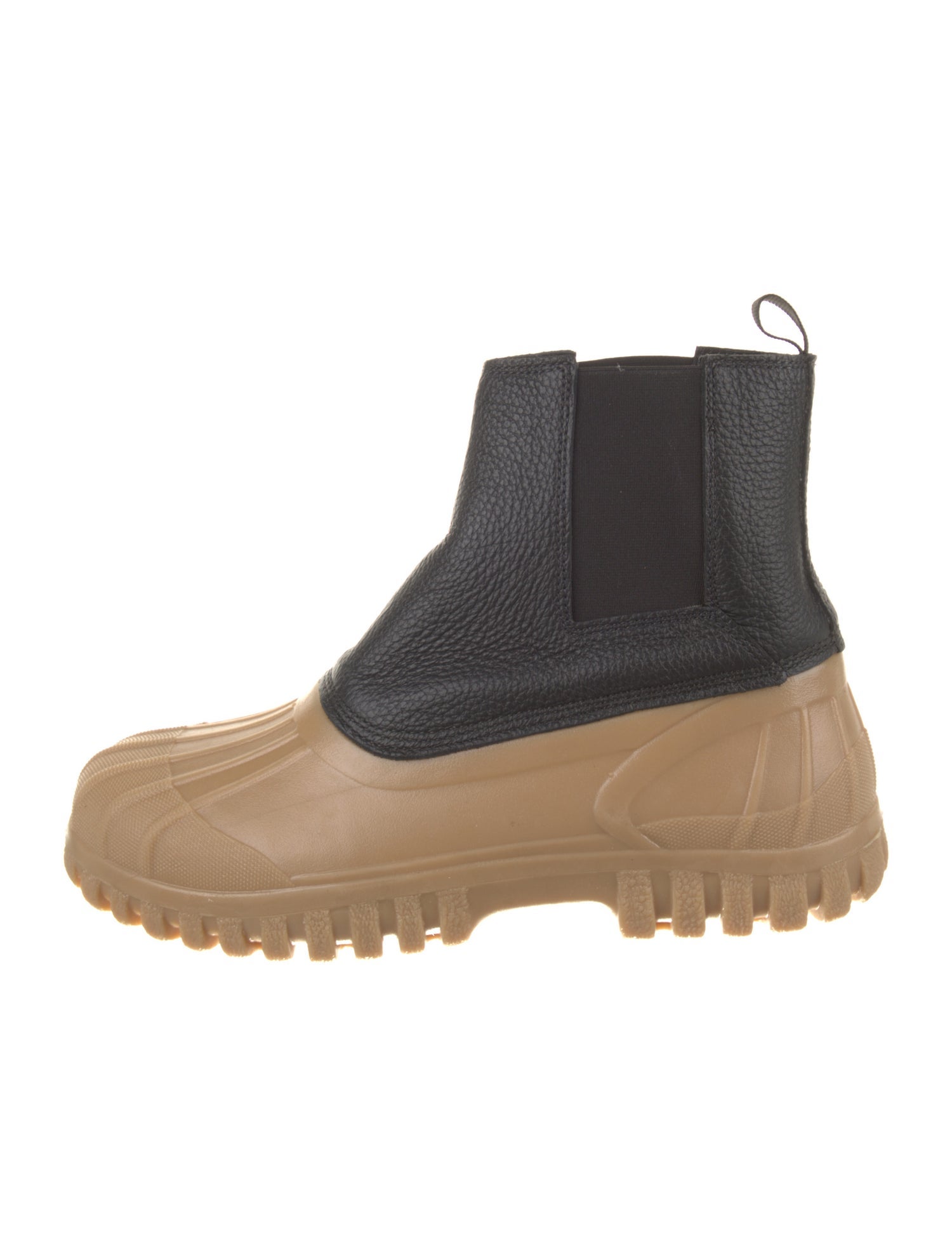 Diemme Leather Colorblock Pattern Chelsea Boots