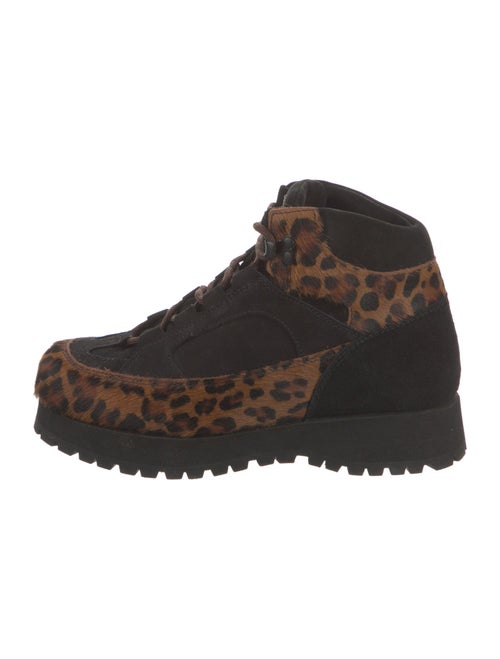 Diemme Suede Animal Print Lace-Up Boots
