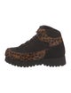 Diemme Suede Animal Print Lace-Up Boots