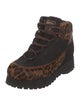 Diemme Suede Animal Print Lace-Up Boots
