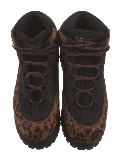 Diemme Suede Animal Print Lace-Up Boots