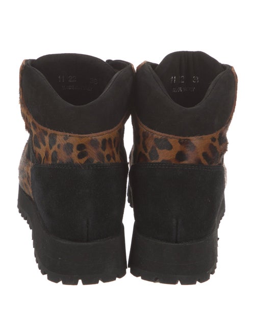 Diemme Suede Animal Print Lace-Up Boots