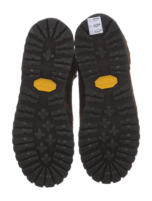 Diemme Suede Animal Print Lace-Up Boots