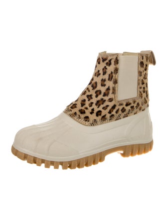 Diemme Calf Hair Animal Print Chelsea Boots