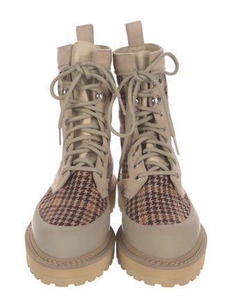 Diemme Houndstooth Print Hiking Boots