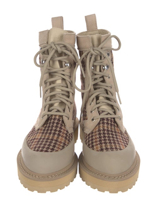 Diemme Houndstooth Print Hiking Boots