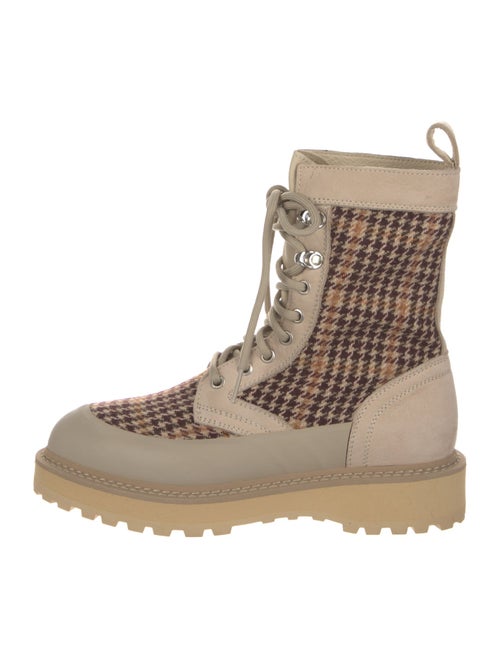 Diemme Houndstooth Print Hiking Boots