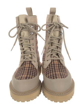 Diemme Houndstooth Print Hiking Boots