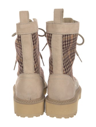 Diemme Houndstooth Print Hiking Boots