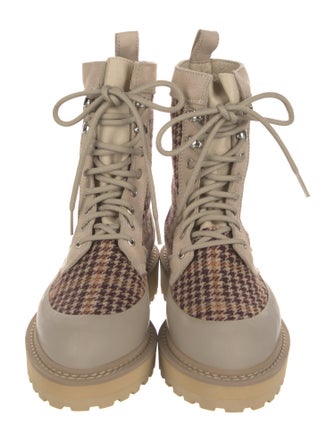 Diemme Houndstooth Print Hiking Boots