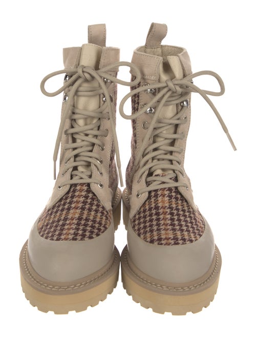 Diemme Houndstooth Print Hiking Boots