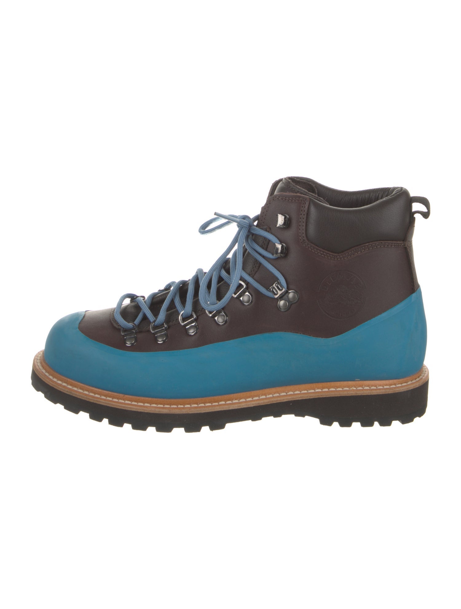 Diemme Leather Colorblock Pattern Hiking Boots