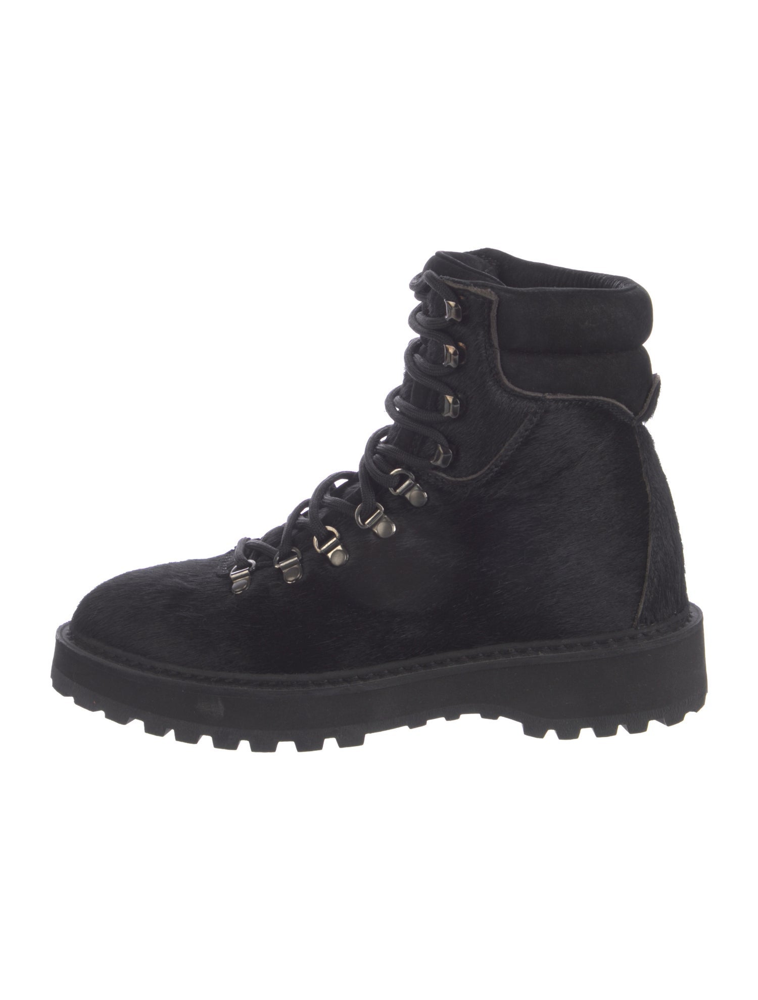 Diemme Ponyhair Mesh Accents Combat Boots