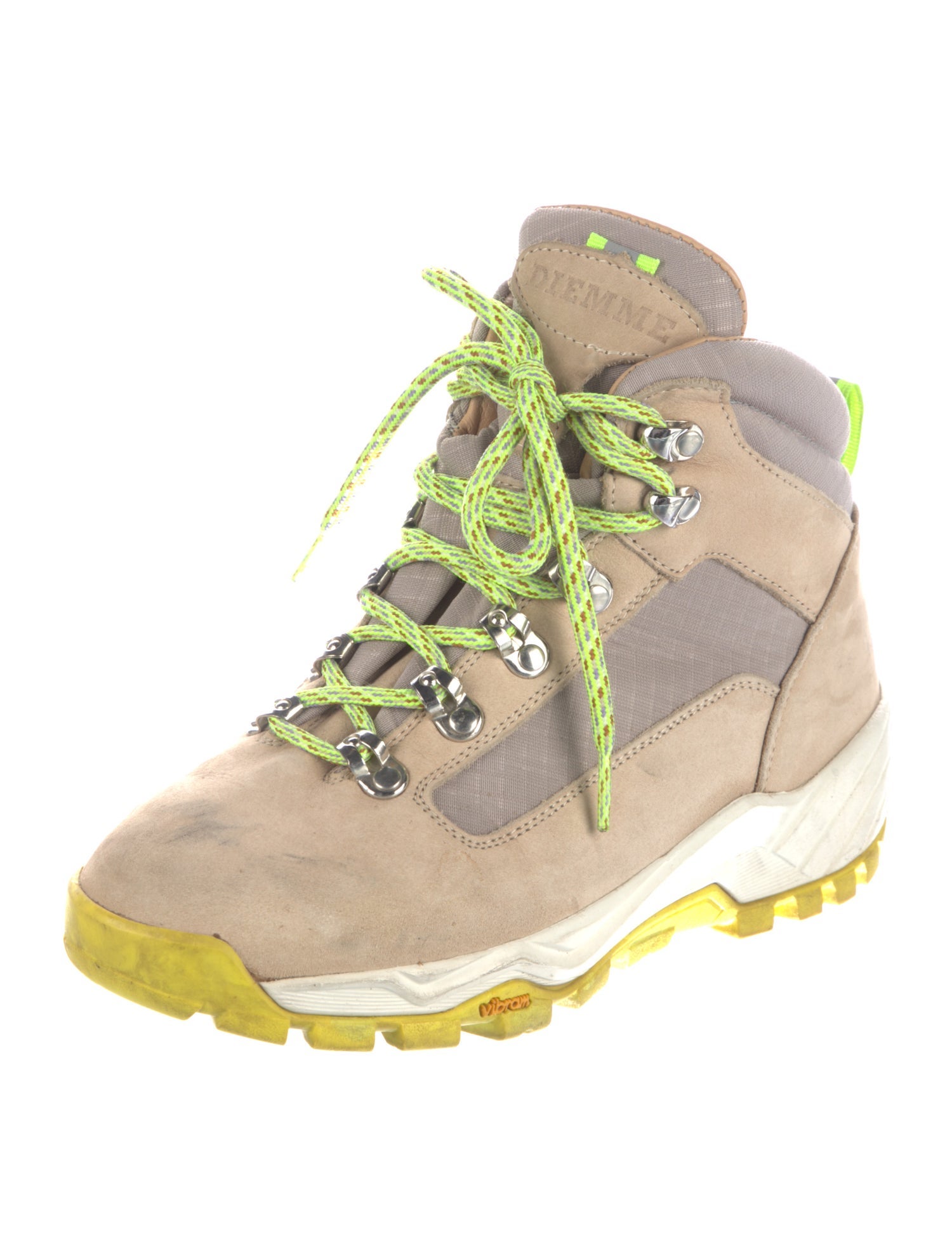 Diemme Suede Colorblock Pattern Hiking Boots