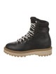 Diemme Leather Colorblock Pattern Combat Boots