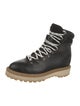 Diemme Leather Colorblock Pattern Combat Boots